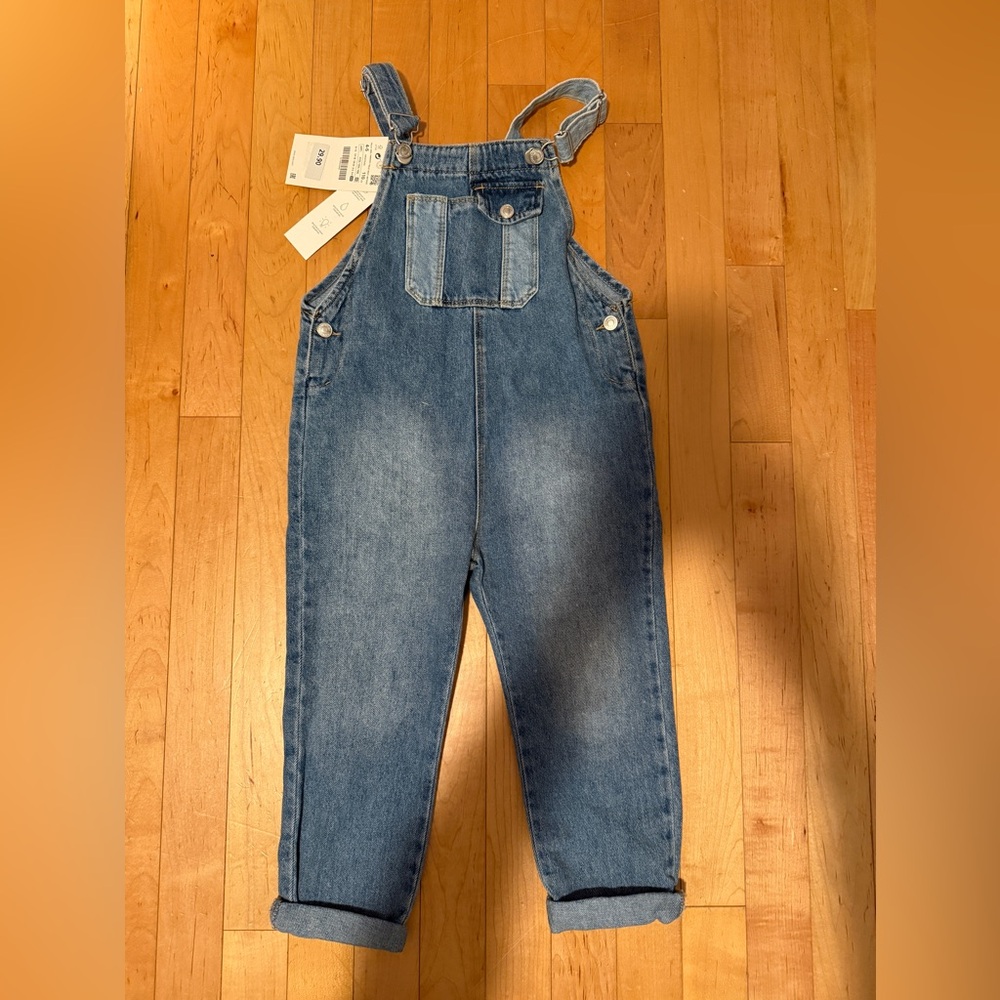 Zara Light Blue Denim Overalls